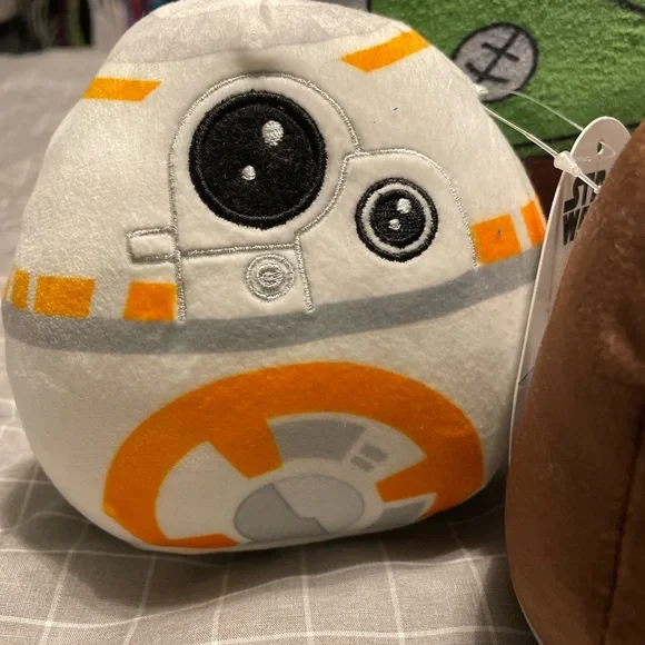 Squishmallows Star Wars Chewbacca and R2-D2 Plush - Brown, Blue, White - Picture 5 of 6